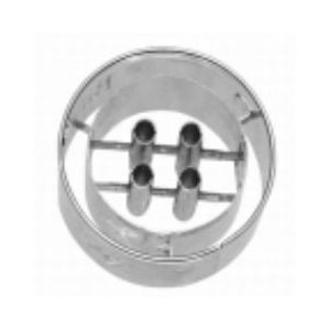 Button 4 Small Holes with Embossed Details, 2.5"-Birkmann