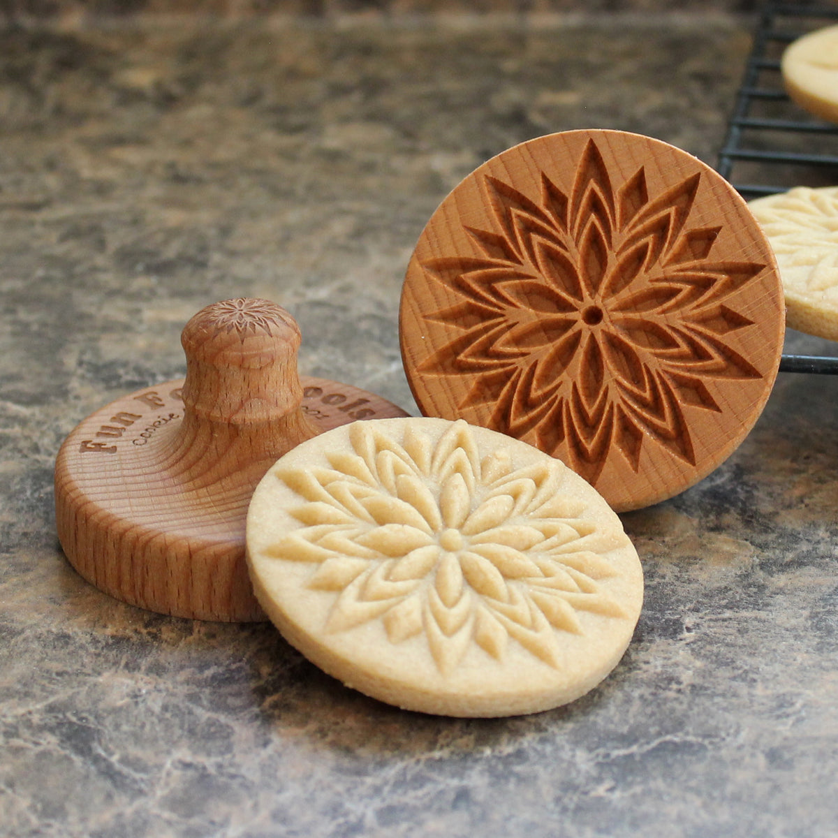 Fancy Lotus Cookie Stamp - Fun Food Tools
