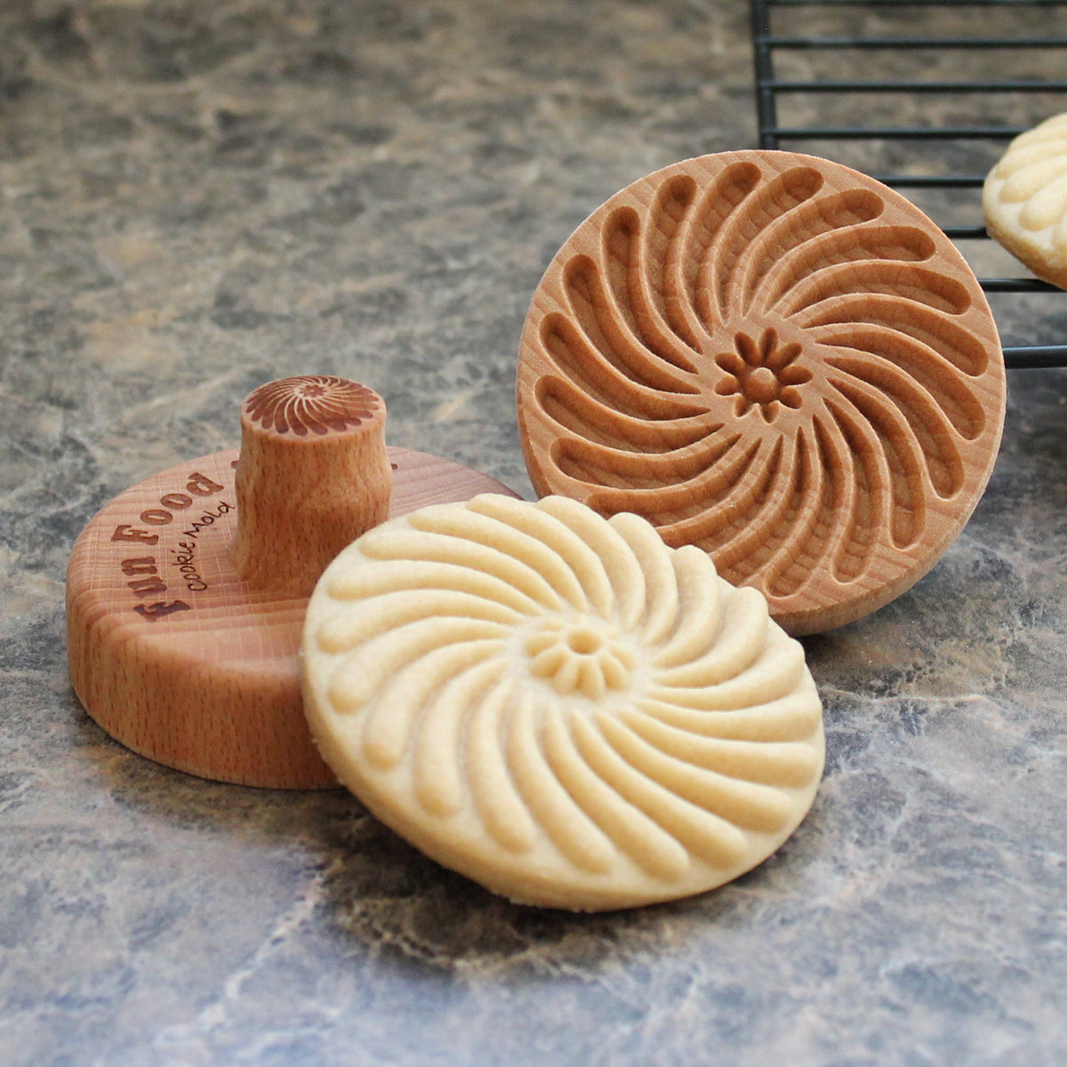 Pinwheel Flower Cookie Stamp