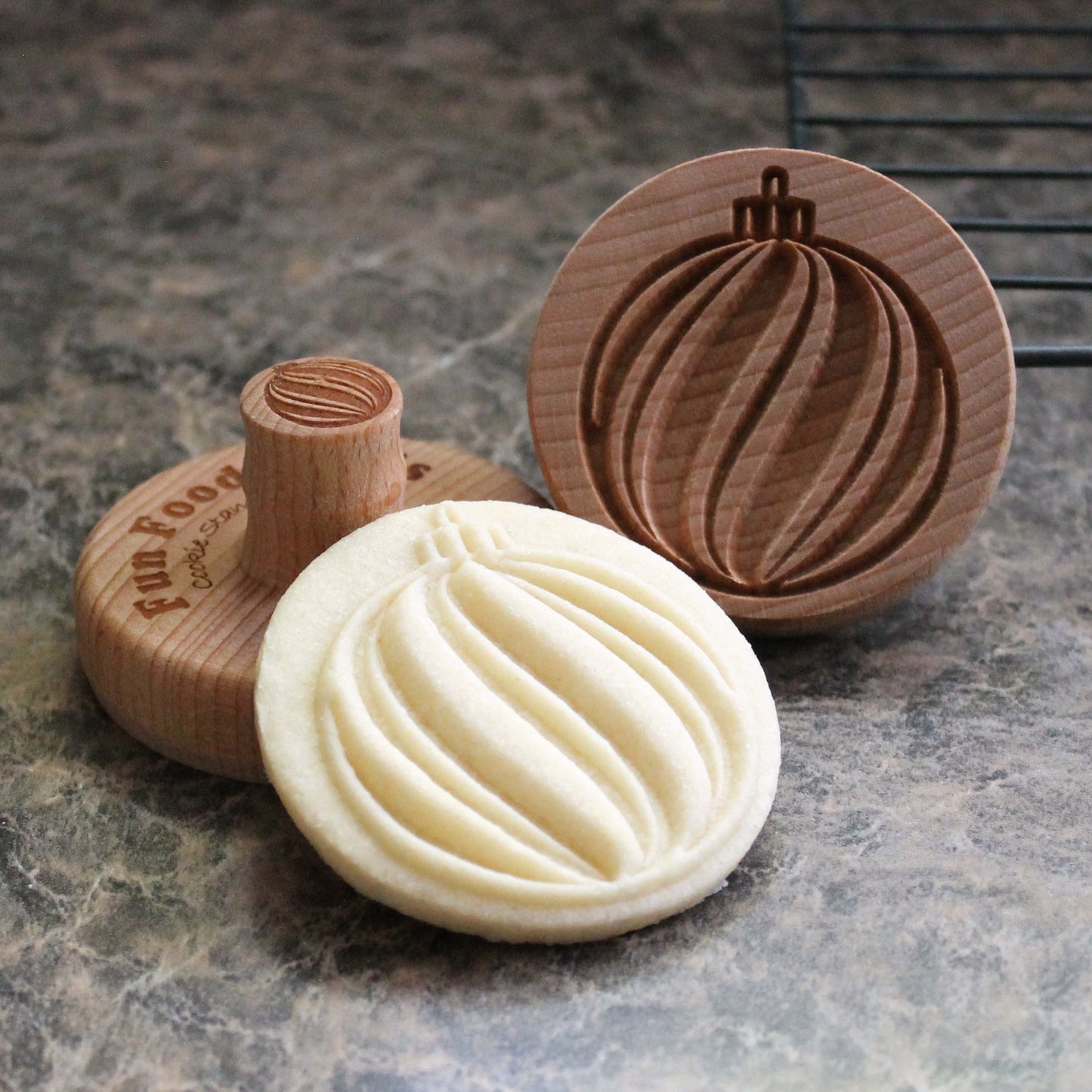 Holiday Ornament Cookie Stamp - Fun Food Tools