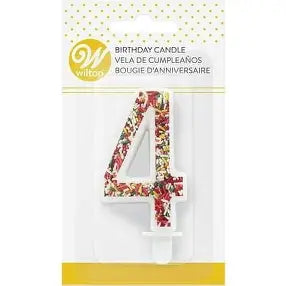 "4" Sprinkle Candle