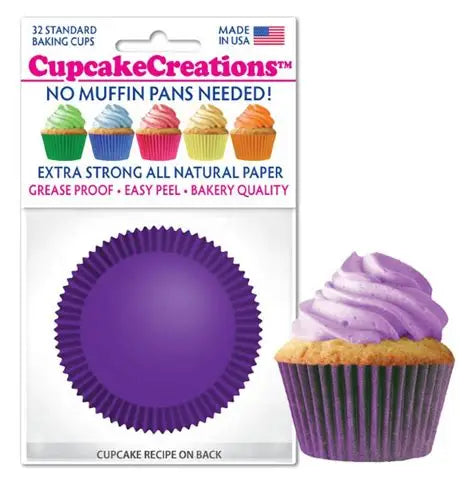 Plum Standard Baking Cups, 32 count- Cupcake Creations