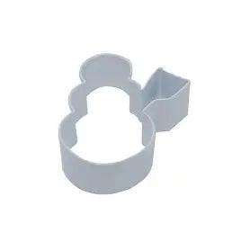 Snowman with Broom Cookie Cutter, White Polyresin, 3"- R&M