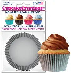 Silver Standard Baking Cups, 32 count- Cupcake Creations