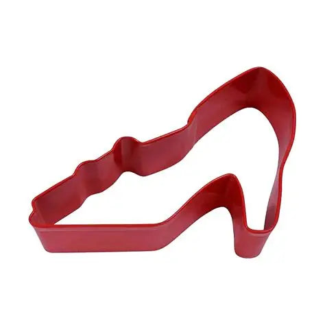 High Heeled Shoe Cookie Cutter, Red Polyresin, 2.75"- R&M