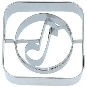 Music Note App Symbol with Embossed Details Cookie Cutter, 2"- Stadter