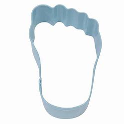 Foot Cookie Cutter, Blue Polyresin, 3.5"- R&M