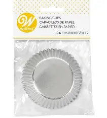 Silver Foil Standard Baking Cups, 24 count- Wilton