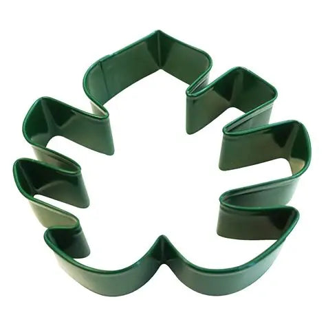 Tropical Leaf Cookie Cutter, Green Polyresin, 4.5"- R&M