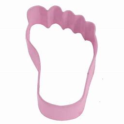 Foot Cookie Cutter, Pink Polyresin, 3.5"- R&M