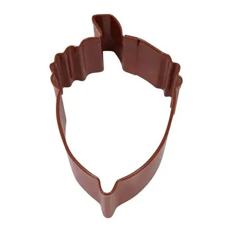 Acorn Cookie Cutter, Brown Polyresin, 2.75"- R&M