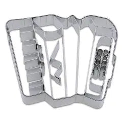 Accordion with Embossed Details Cookie Cutter, 2.75"