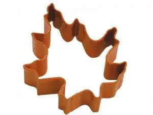 Oak Leaf Cookie Cutter, Orange Polyresin, 3.5"- R&M