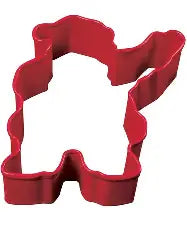 Waving Santa Cookie Cutter, Red Polyresin, 3.25"- R&M