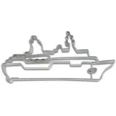 Cruise Ship with Embossed Details Cookie Cutter, 2.5"x 4.5"- Stadter