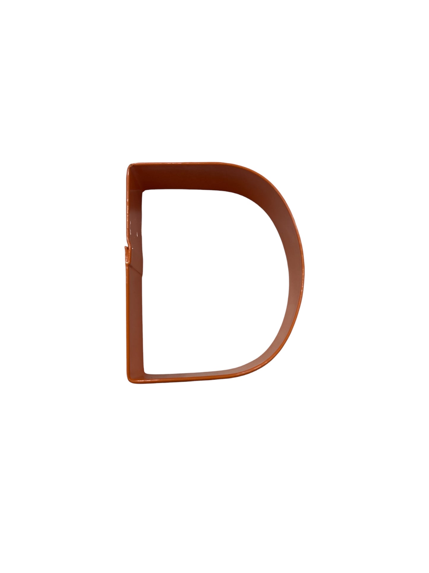 Letter D Cookie Cutter, Orange Polyresin, 3"- R&M