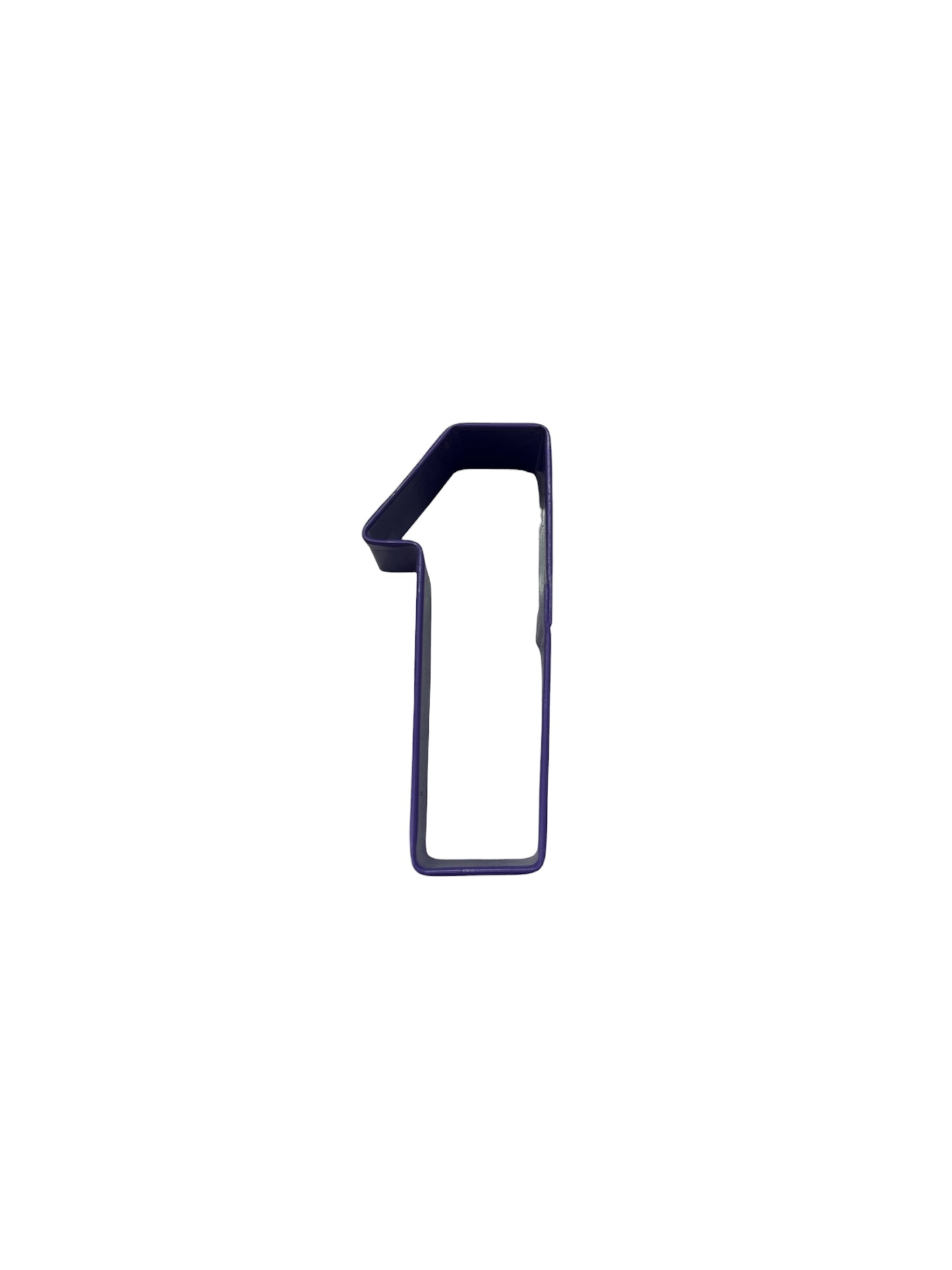 Number 1 Cookie Cutter, Purple Polyresin, 3"- R&M