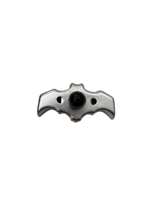 Vintage Style Bat Cookie Cutter with Wood Handle, made from aluminum. 1.75"x 3".