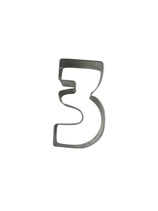 Number 3 Cookie Cutter, 3.25"- Ann Clark