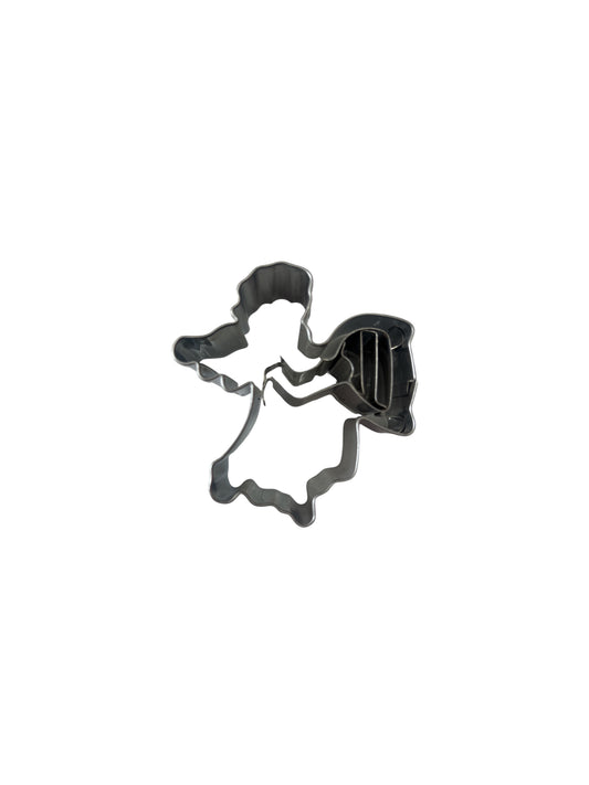 Angel and Harp with Embossed Details Cookie Cutter, 2.5"- Birkmann