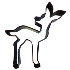 Deer Fawn Cookie Cutter, Brown Polyresin, 4.5"- R&M