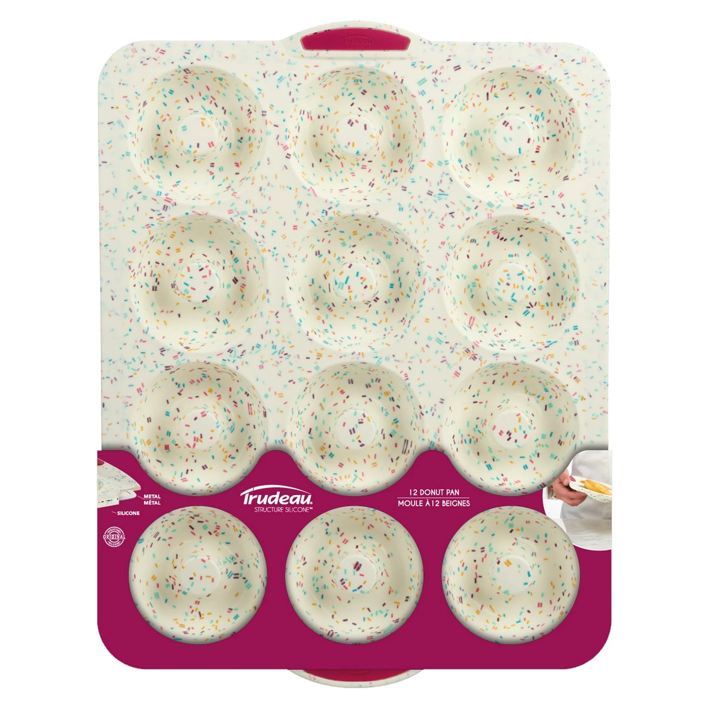 12 Donut Pan, Silicone- Trudeau