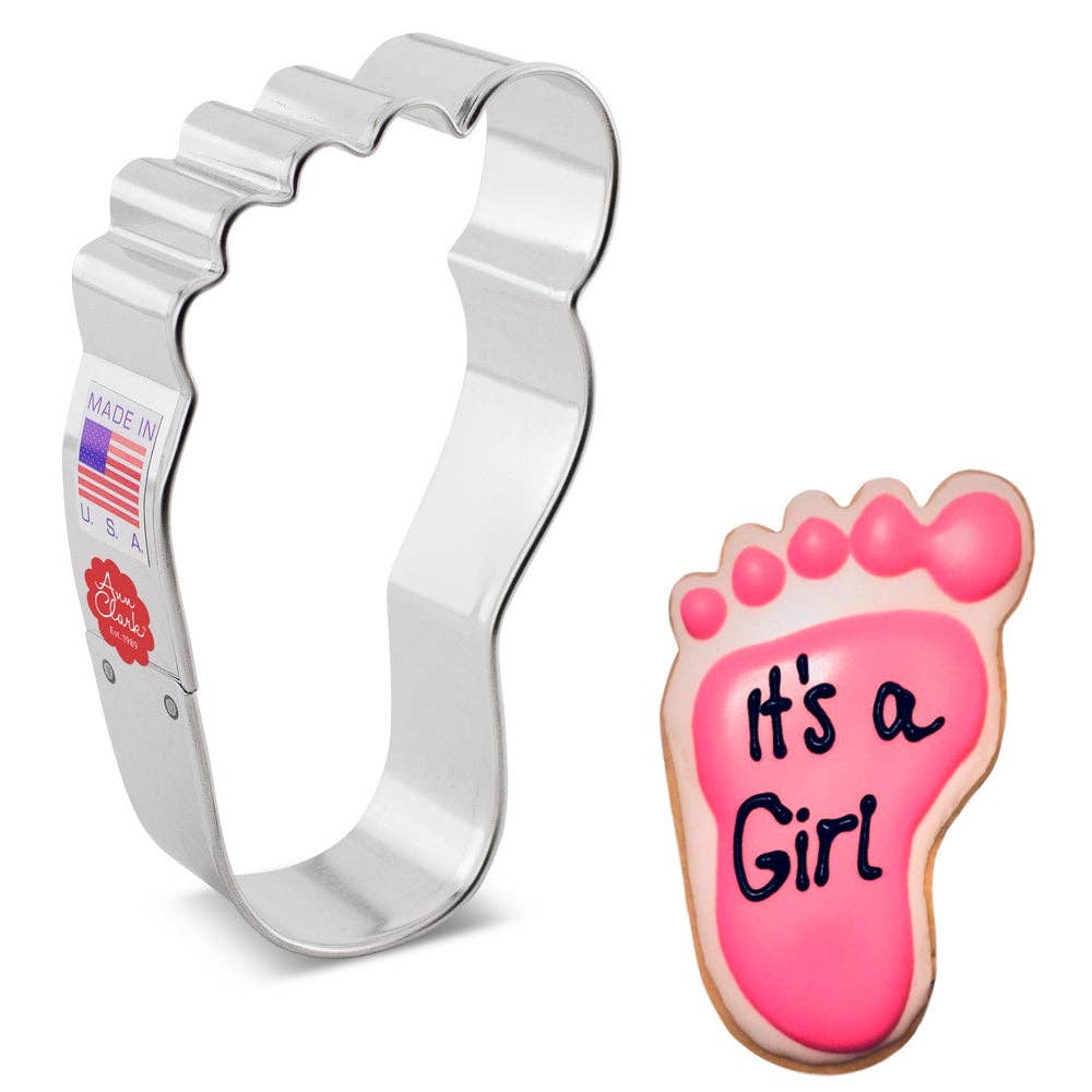 Foot Cookie Cutter, 3 5/8"- Ann Clark