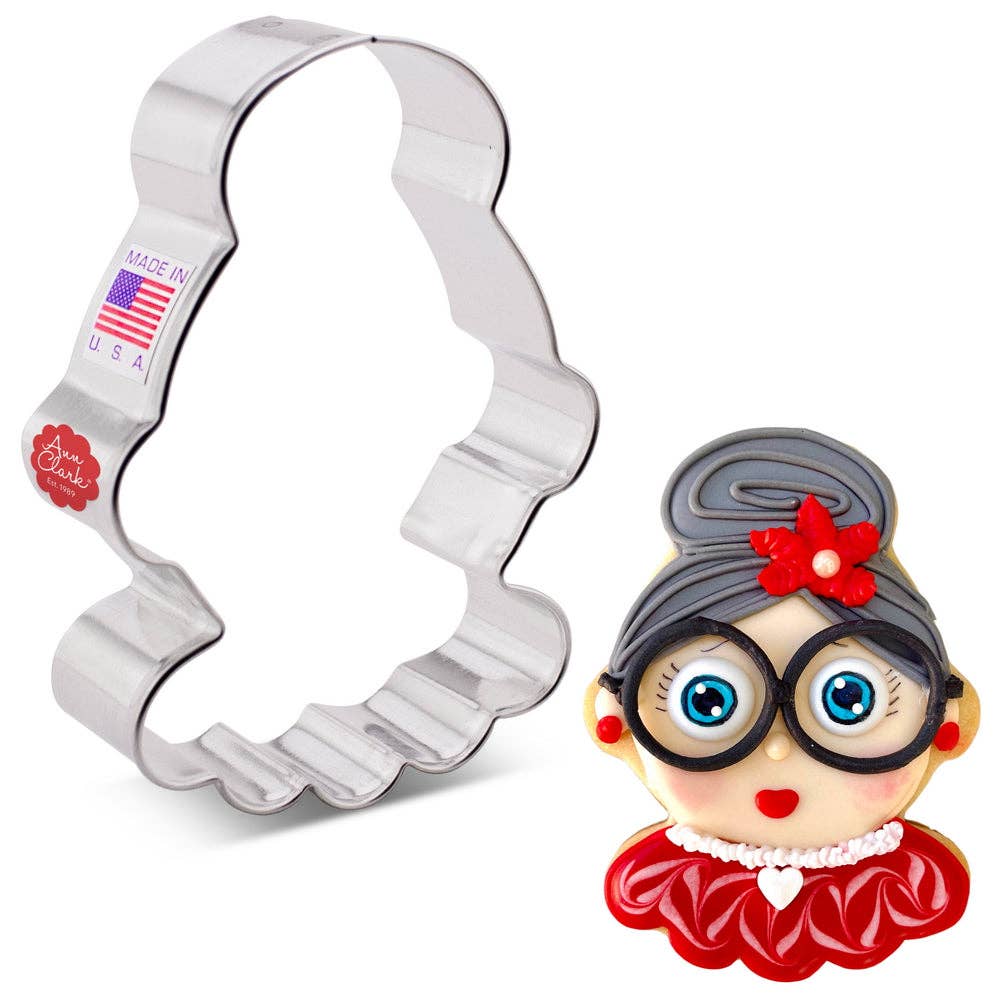 Mrs. Claus Cookie Cutter by Flour Box Bakery 4" - Ann Clark