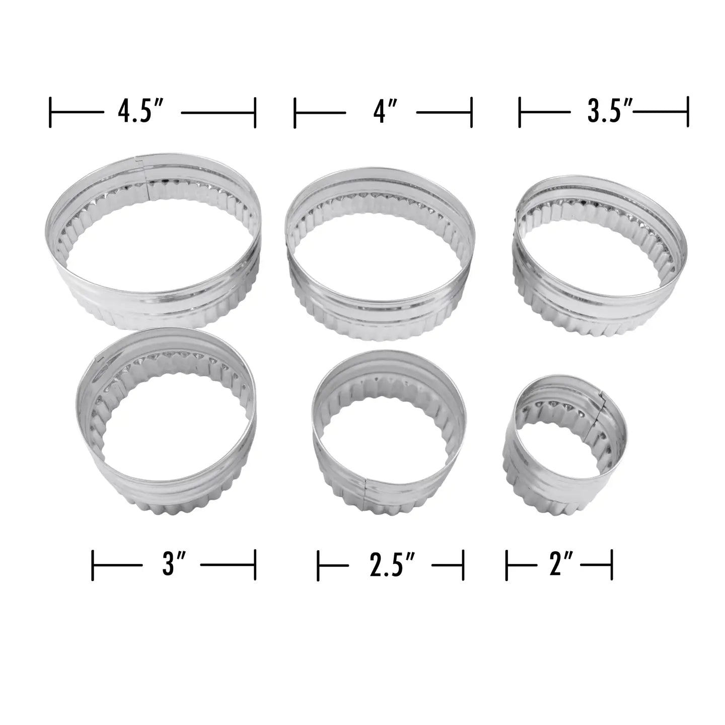 6 Piece Double Sided Biscuit Cutter Set S/S- R&M