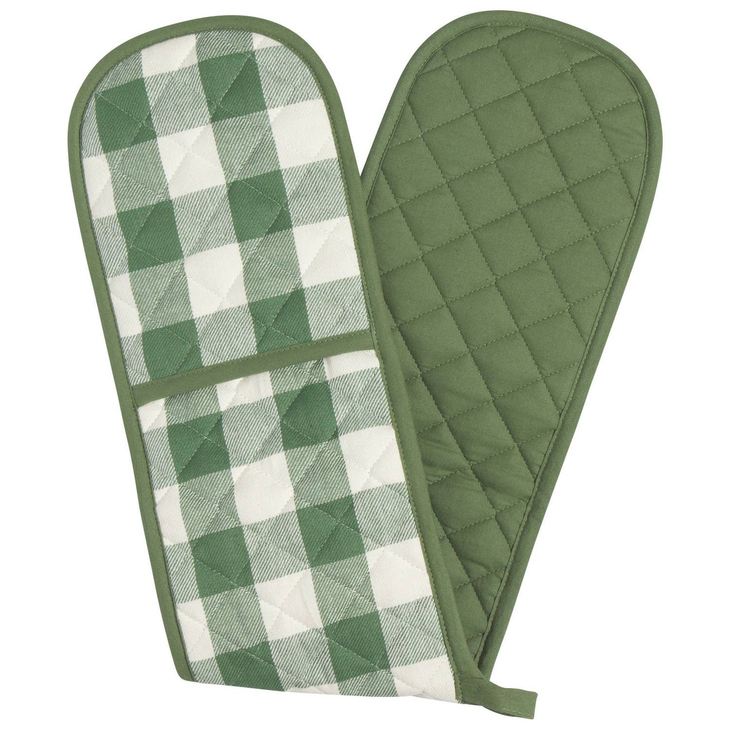Elm Green Check Double Oven Mitt - Now Designs by Danica