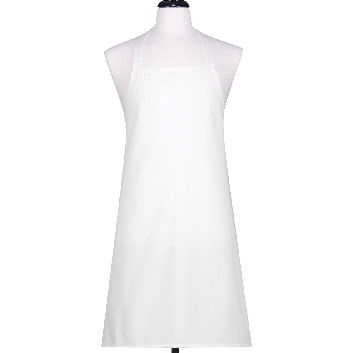 Adult Butchers Apron, Heavyweight Cotton Twill, white
