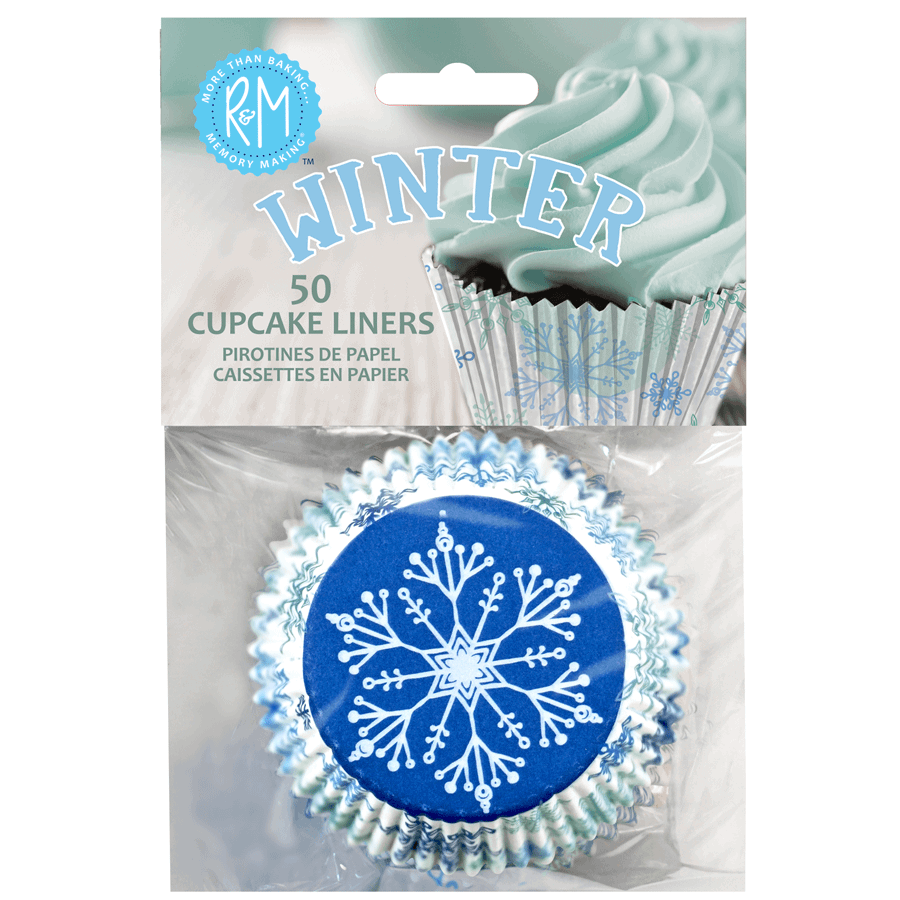 Cupcake Liners Winter, 50 count- R&M International
