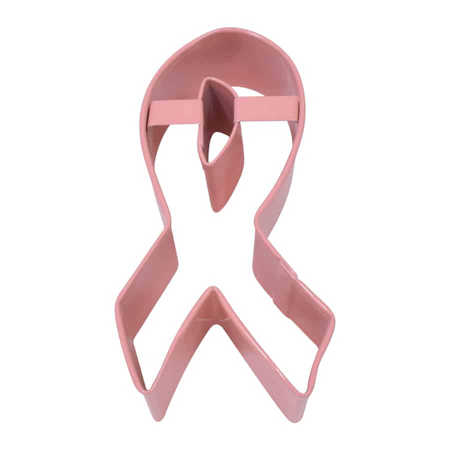 Ribbon Cookie Cutter, Pink Polyresin, 3.75"- R&M