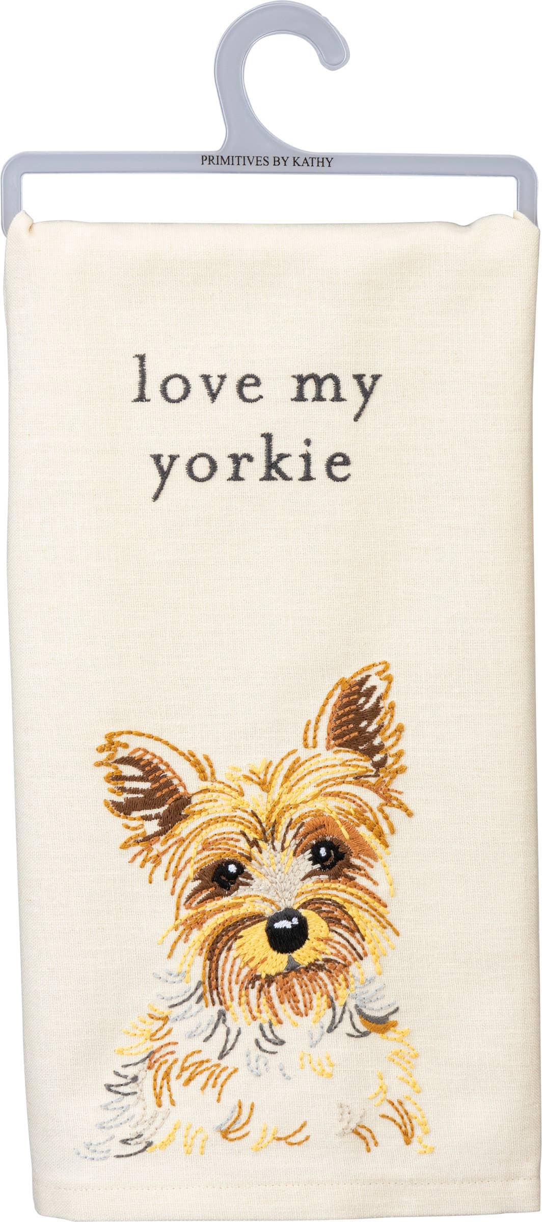 Love My Yorkie Kitchen Towel - Primitives by Kathy
