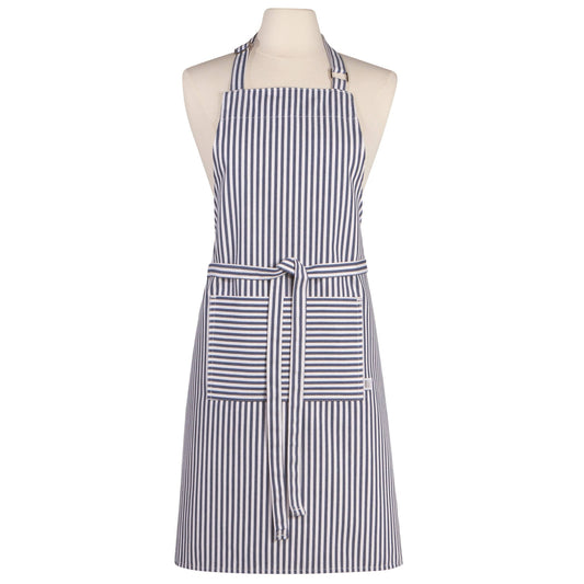 Narrow Royal Blue Stripe Chef Apron- Now Designs by Danica