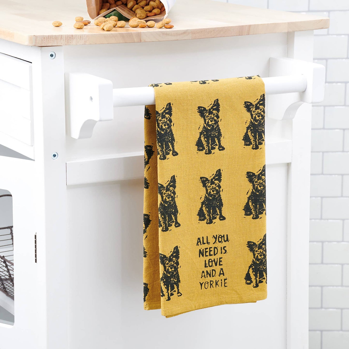 Love And A Yorkie Kitchen Towel - Primitives by Kathy