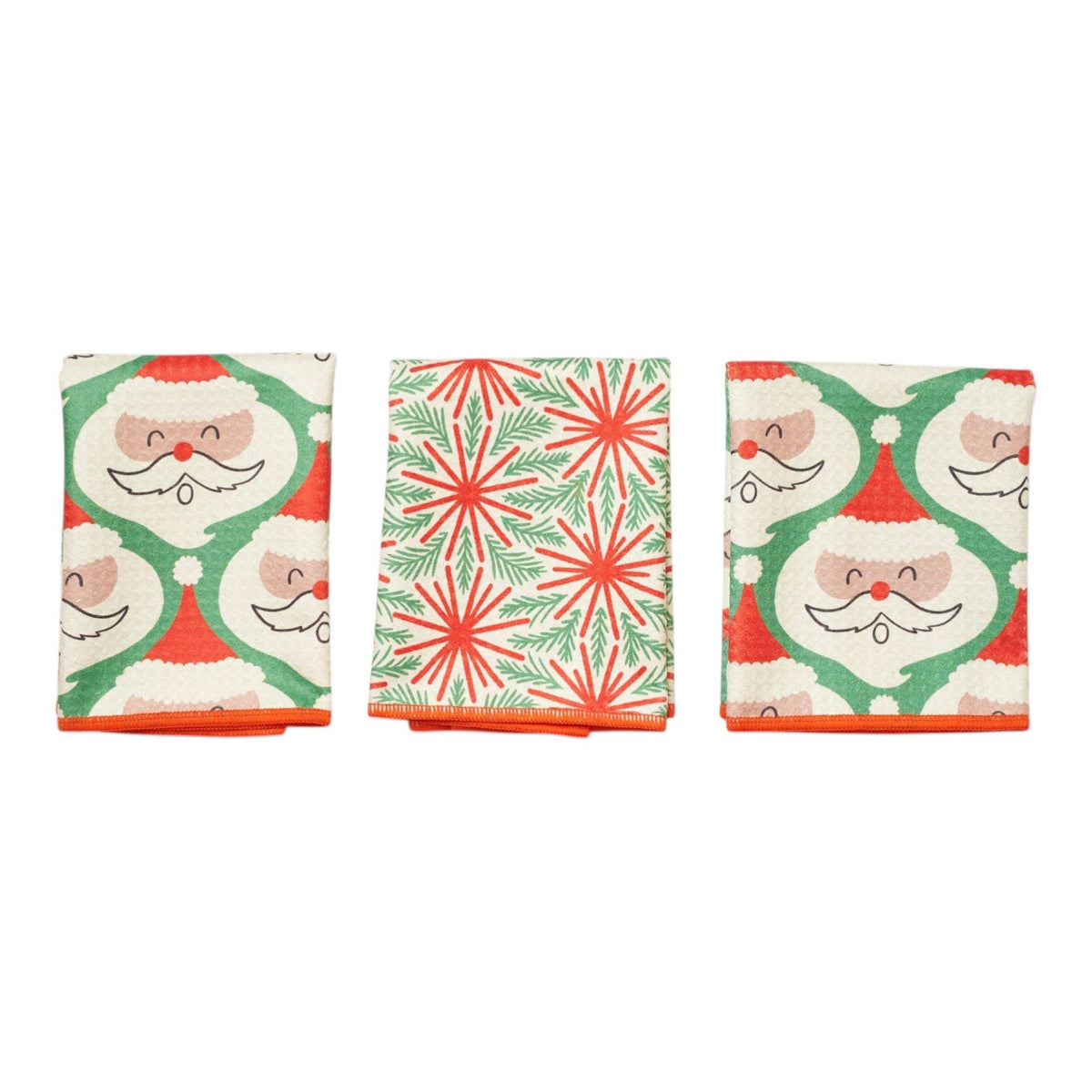 Once Again Home Co. - Mighty Mini Towel (Set of 3) Reversible - Jen Owens Santas