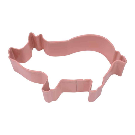 Pink Pig Cookie Cutter, Pink Polyresin, 3.75"- R&M