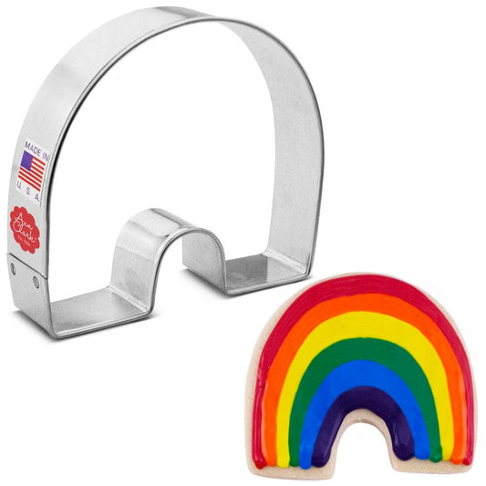 Modern Rainbow Cookie Cutter, 4"- Ann Clark