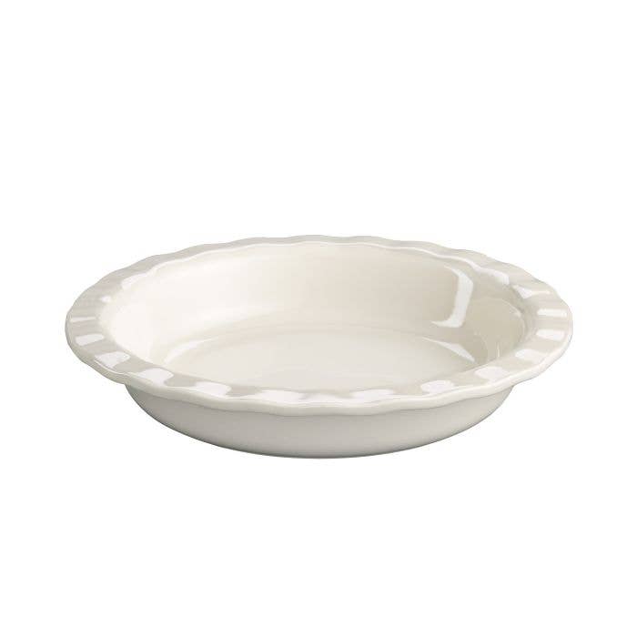 9.5" Ceramic Pie Plate with Scalloped Rim - HIC