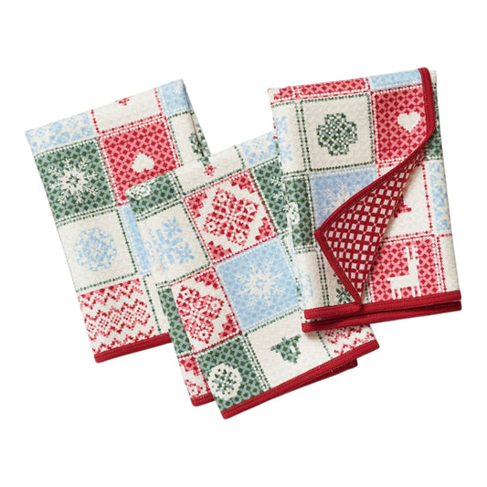 Once Again Home Co. - Mighty Mini Towel (Set of 3) Reversible - Signature Arctic Cross Stitch