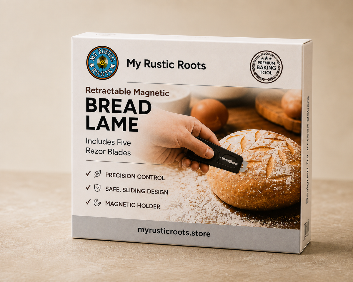 Black Magnetic Retractable Bread Lame with 5 Razor Blades- My Rustic Roots