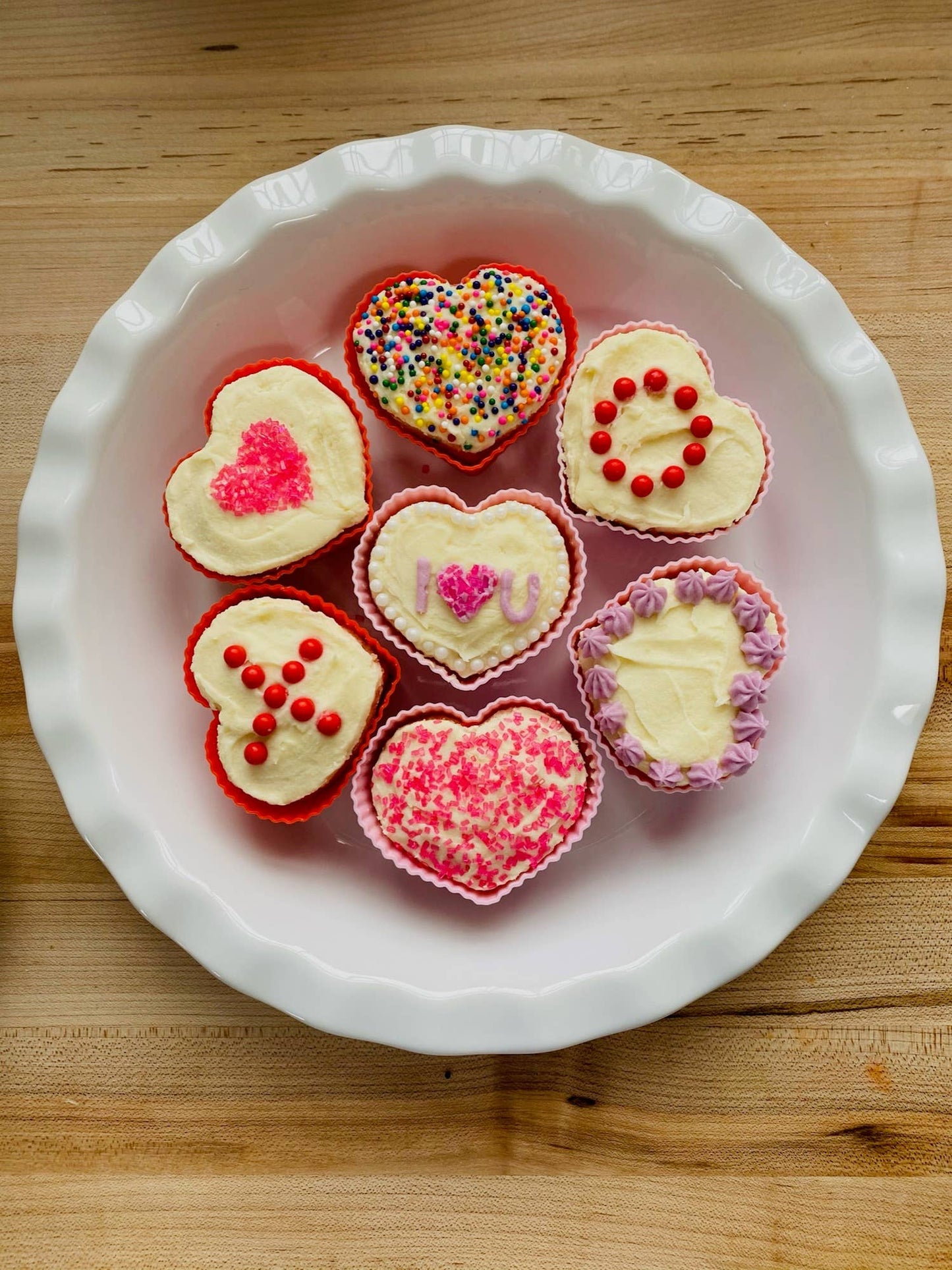 Bakelicious Silicone Cupcake Liners Heart, Set 12, 3" - Fox Run