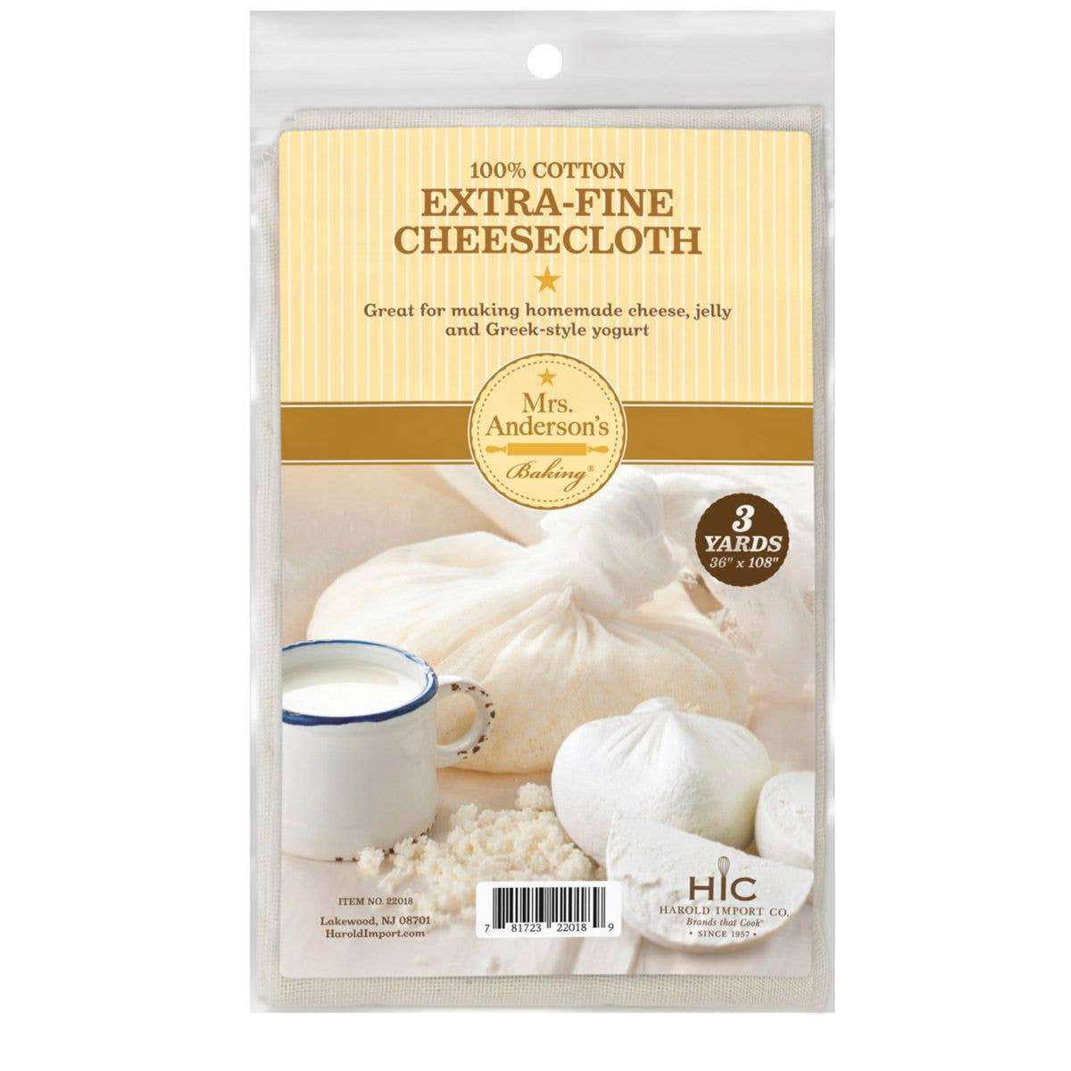 Extra-Fine Cheesecloth – 100% Cotton Strainer - Harold Import Co.