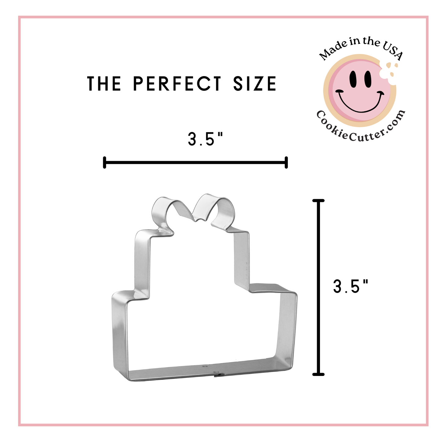 Stacked Gift Boxes Cookie Cutter 3.75"