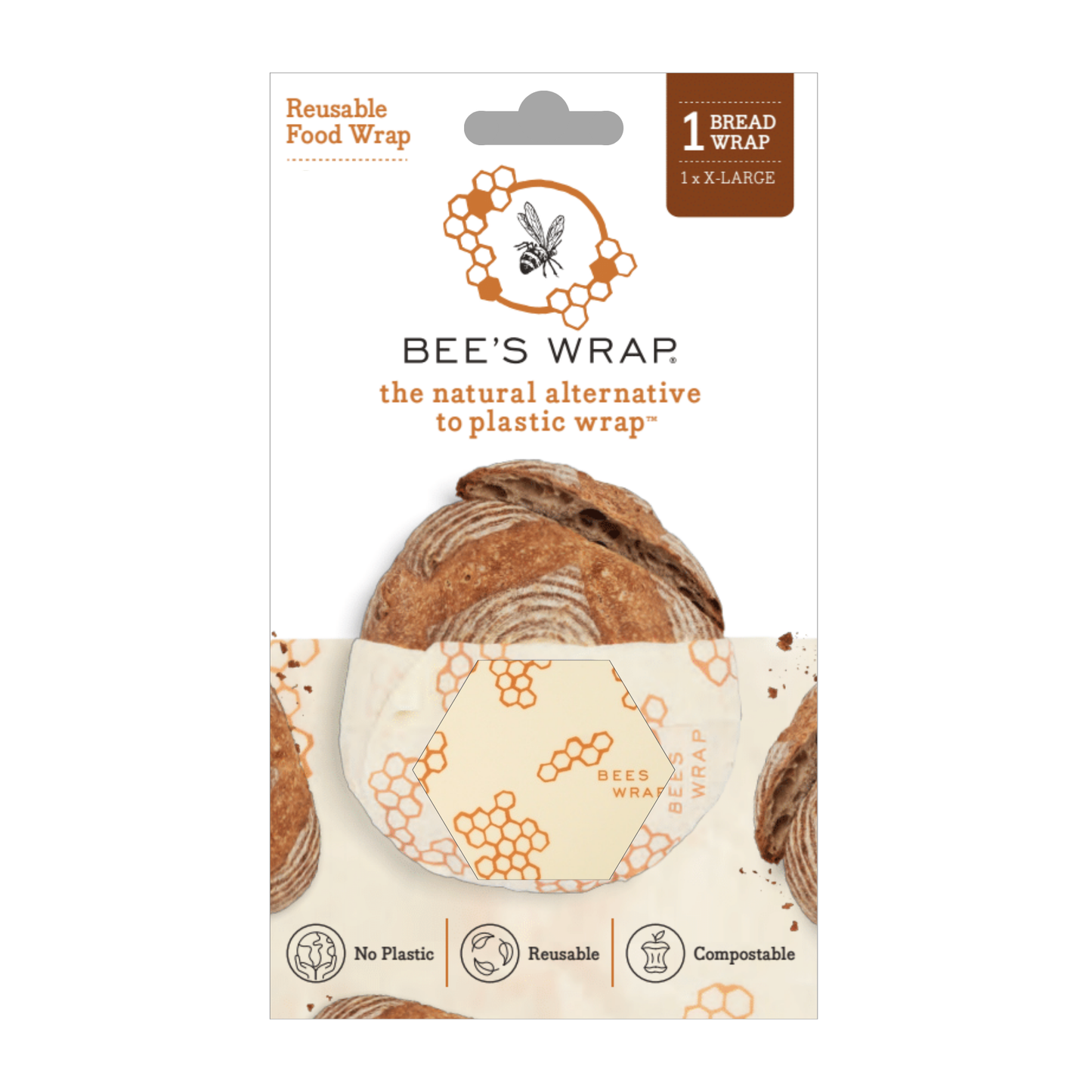 Honeycomb Print- Bee’s Wrap® Beeswax Reusable Bread Wrap