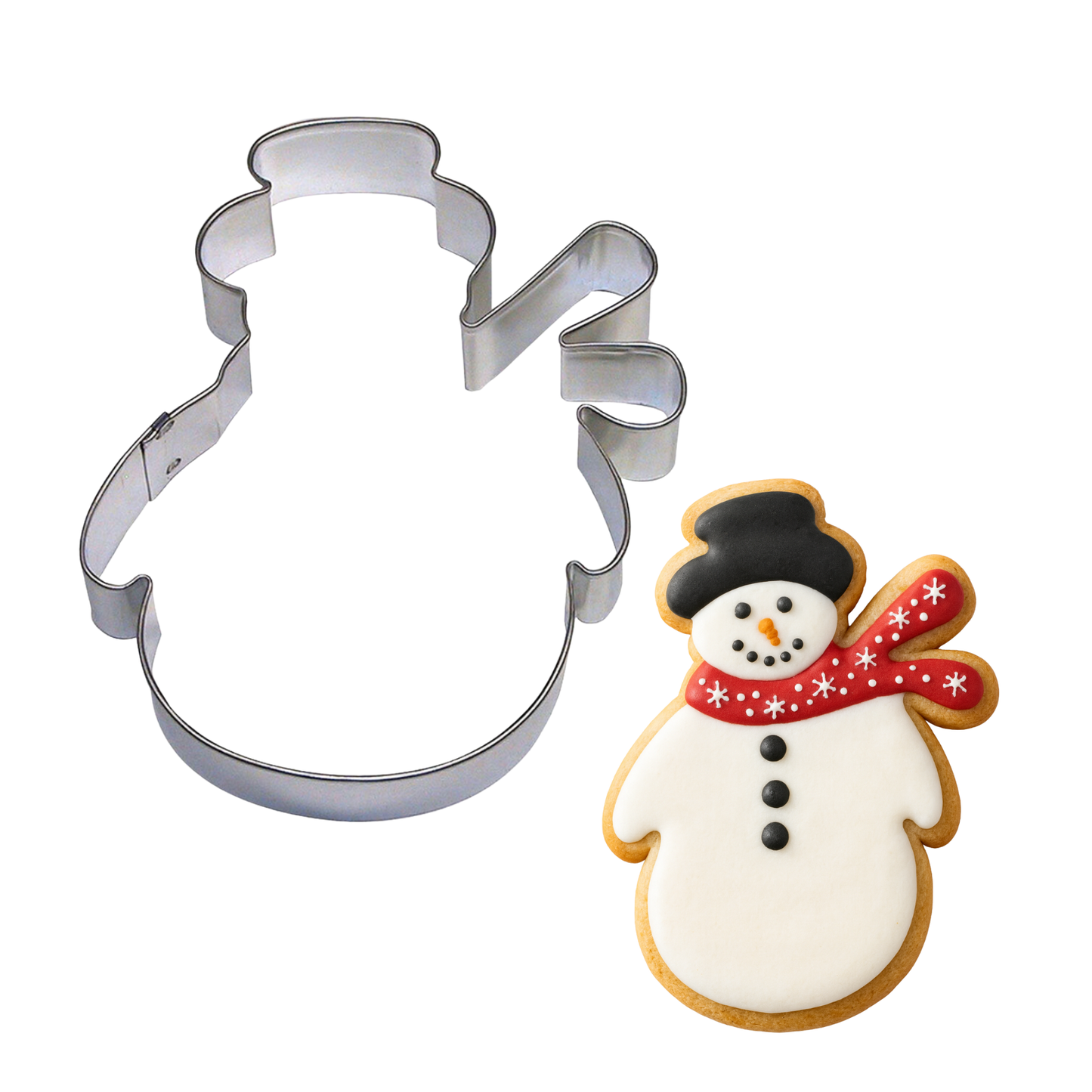 Snowman With Scarf Cookie Cutter 4.25"