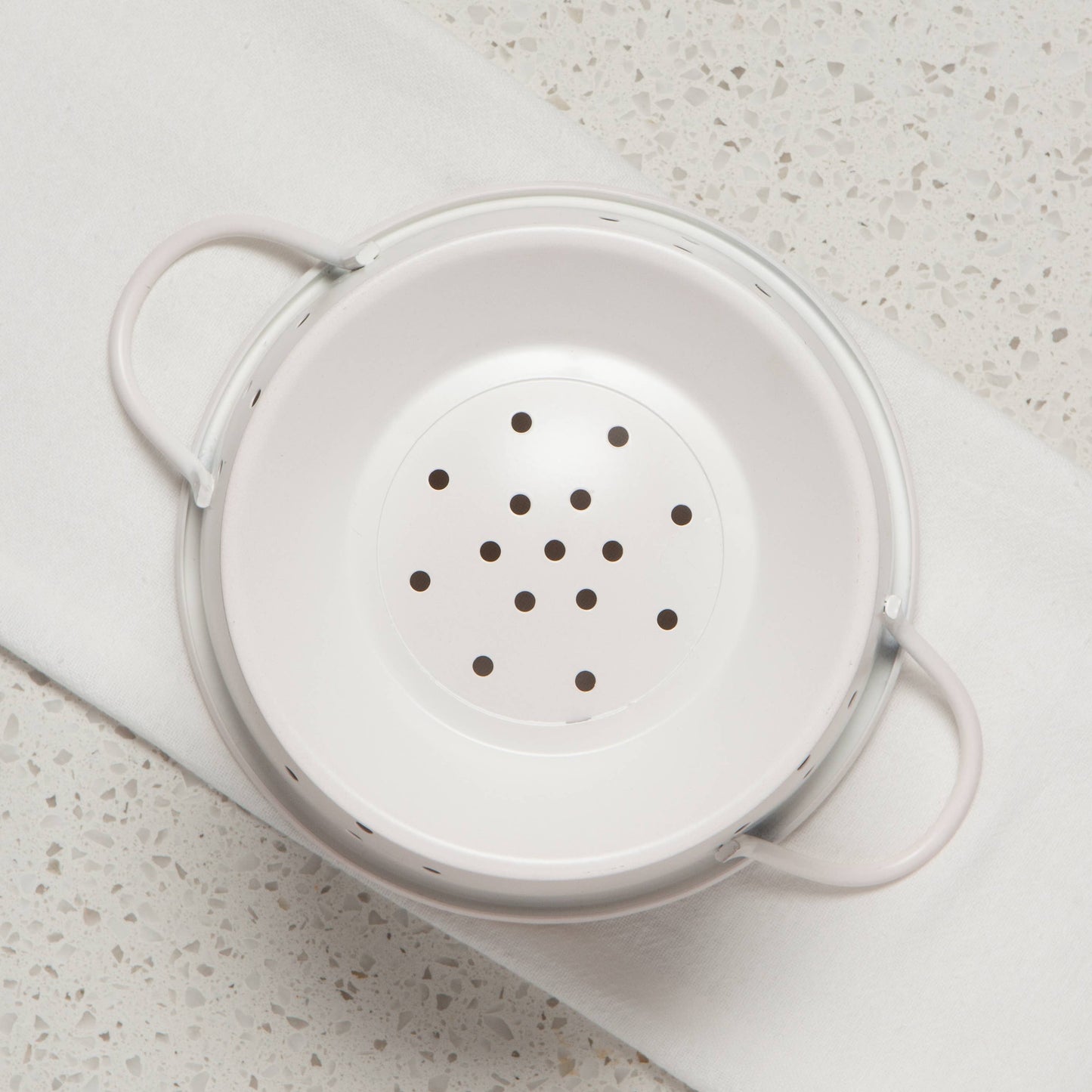 Matte Steel White Colander Small - Now Designs by Danica