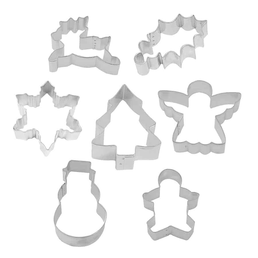 Christmas 7 PC Cookie Cutter Set on G/B House Card - R&M International