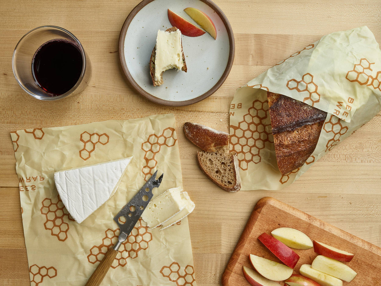 Honeycomb Print- Bee’s Wrap® Beeswax Reusable Bread Wrap